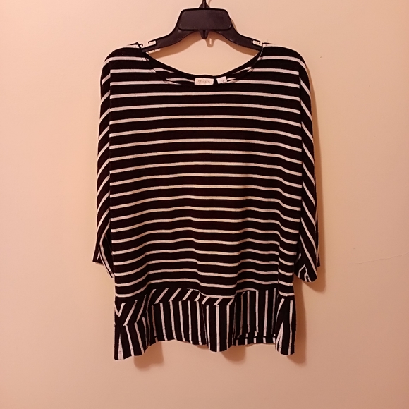 Chico's Striped top size 3 striped - Picture 7 of 9